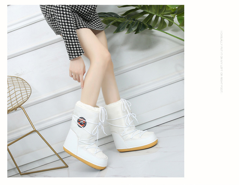 Winter Non-Slip Mid-Calf Slip-on Snow Boots for Women