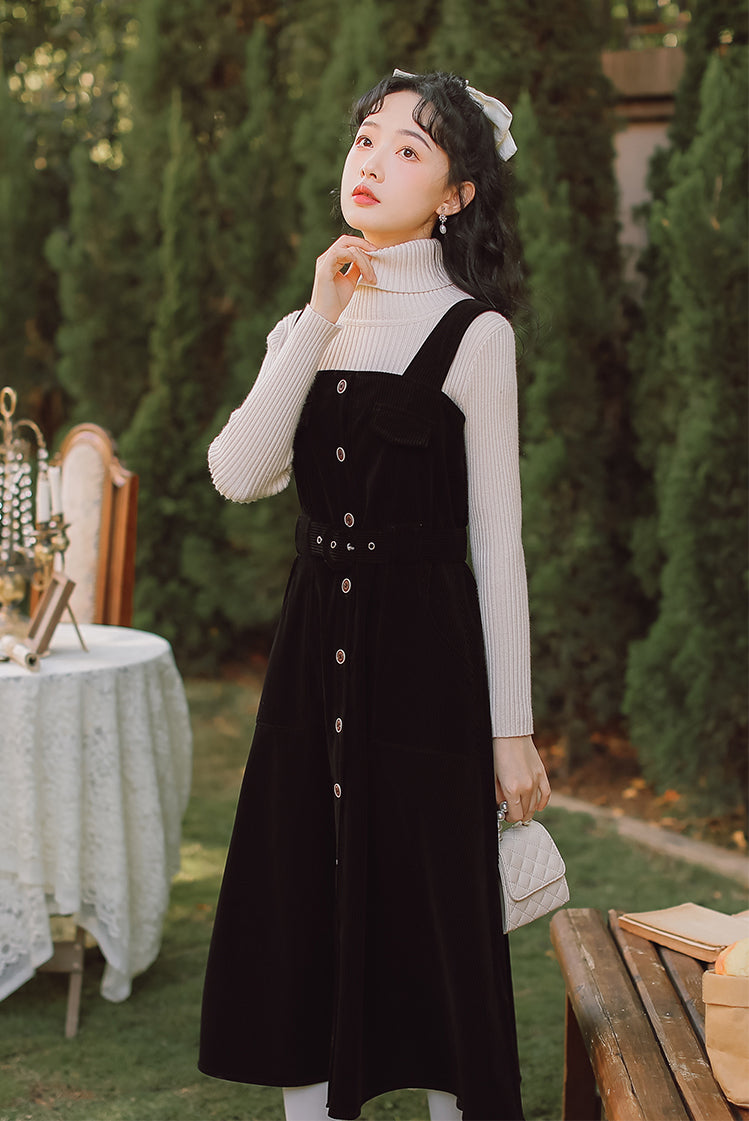 Corduroy Button Up Midi Dress Maxct