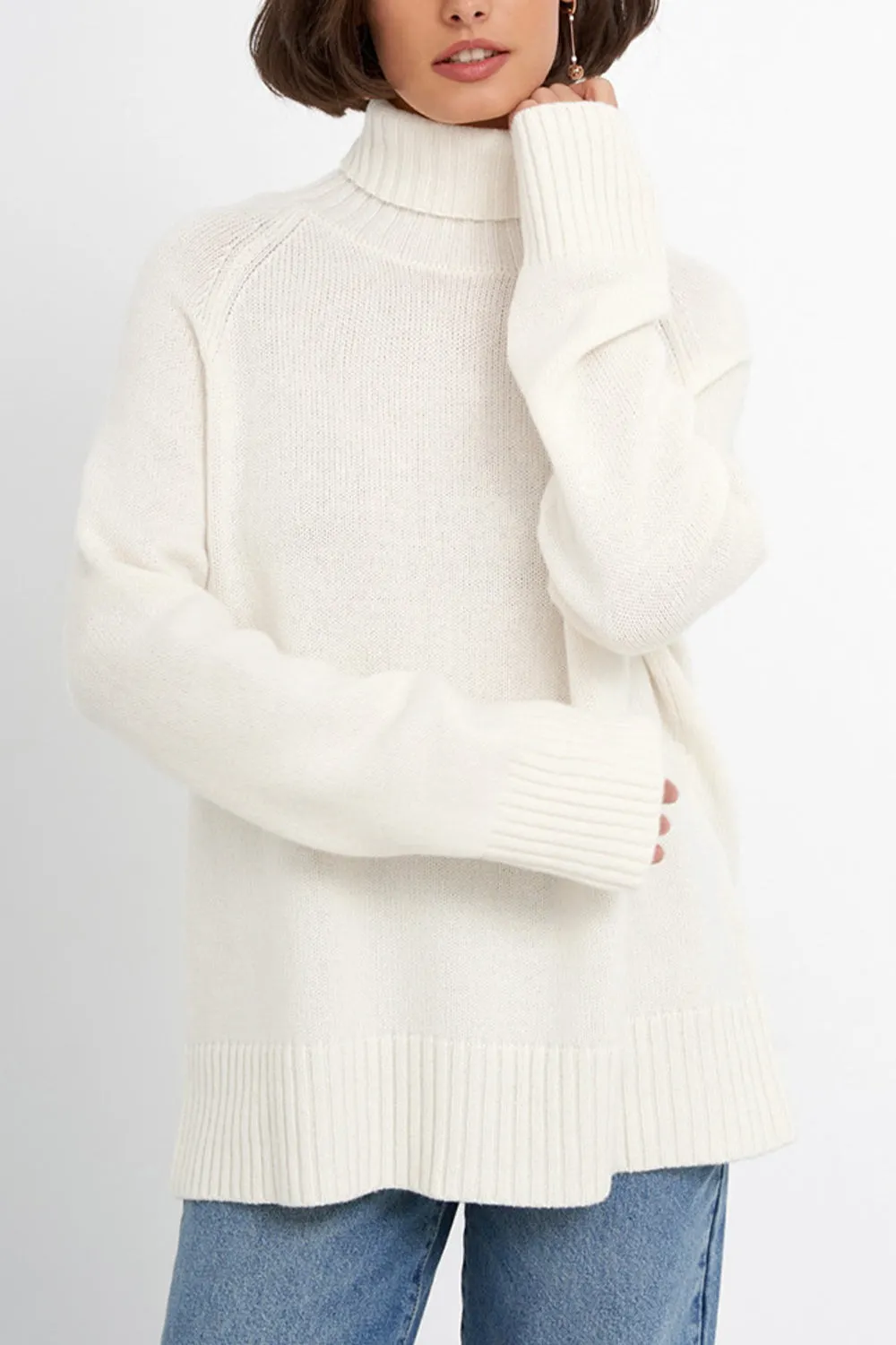 Maxct &Turtle Neck Raglan Sleeve Sweater