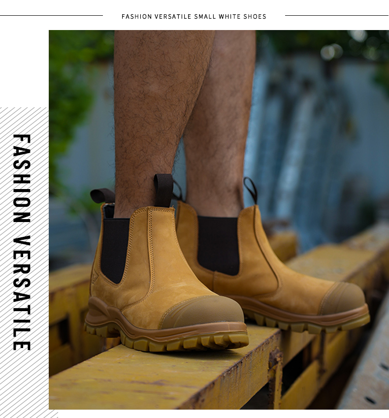 Genuine Leather Work Safety Chelsea Boots for Men - true deals club