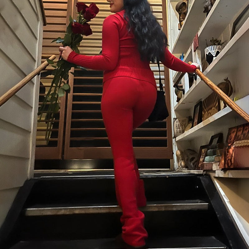 Maxct Ivorie Knitted Pants Set