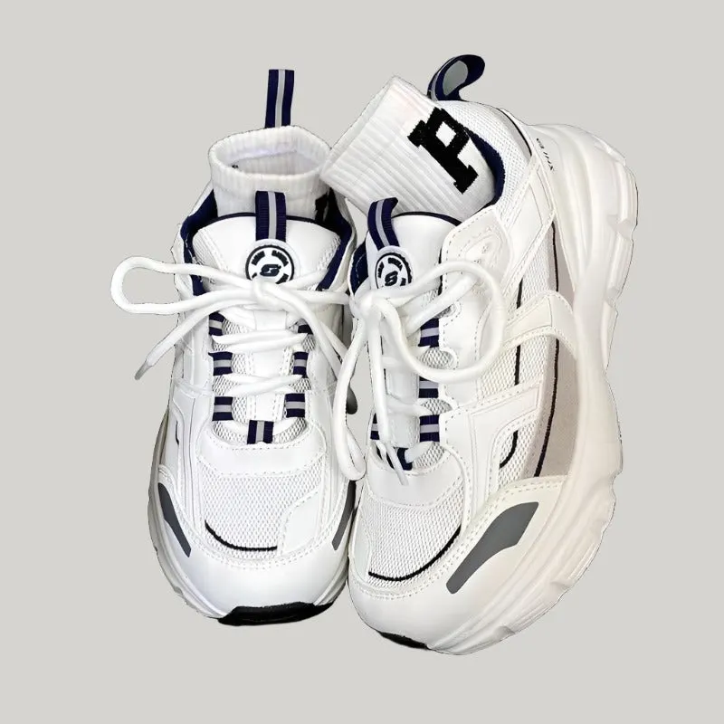 Luxury Mesh Men's Chunky Sneakers Closed Training Athletic Maxct