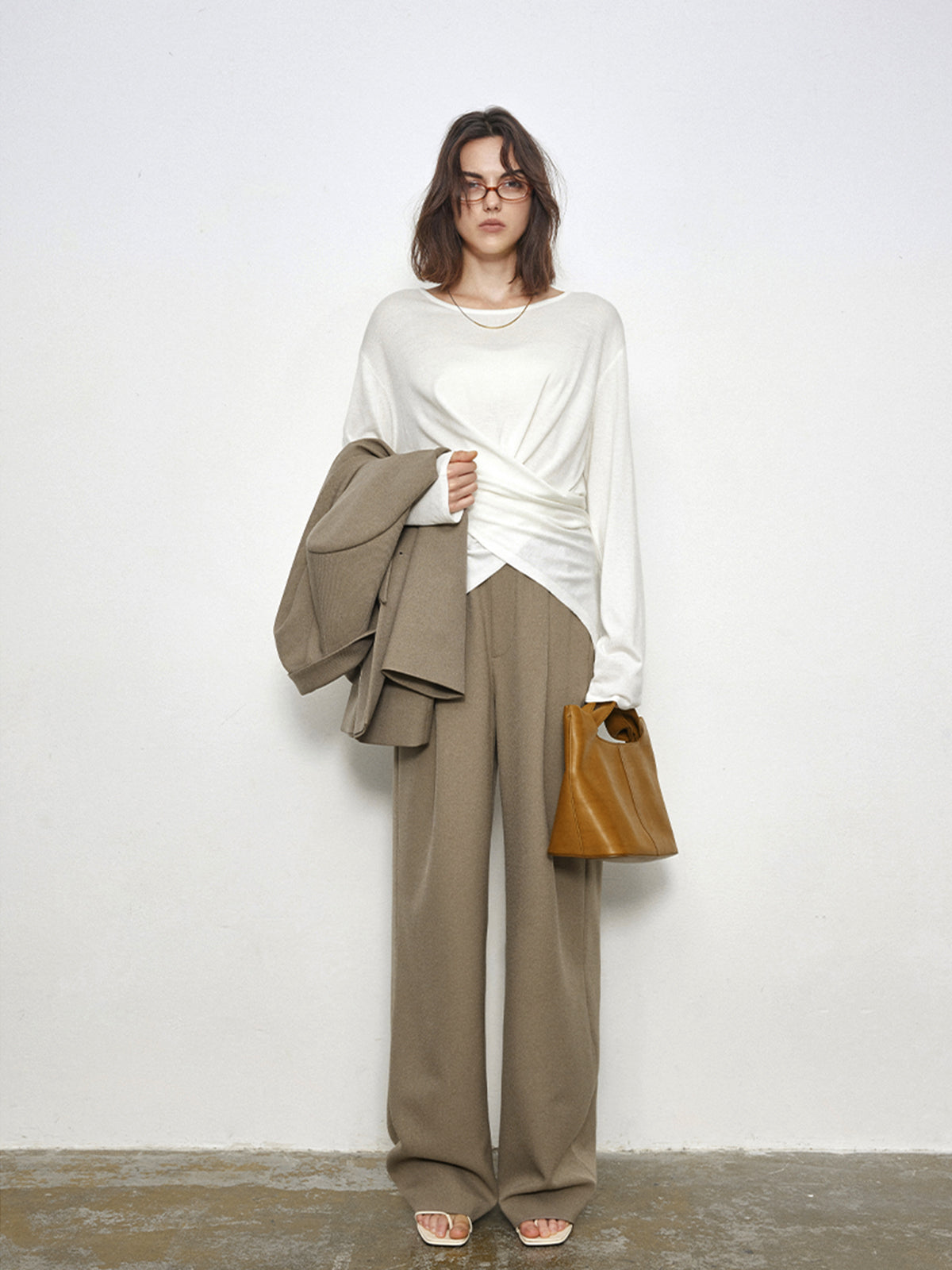 Maxct City Stroll Elastic Waistband Wide Leg Pants