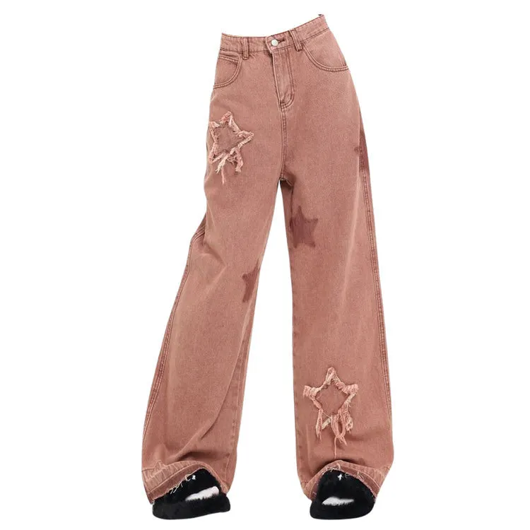 Star Aesthetic Pink Jeans Maxct