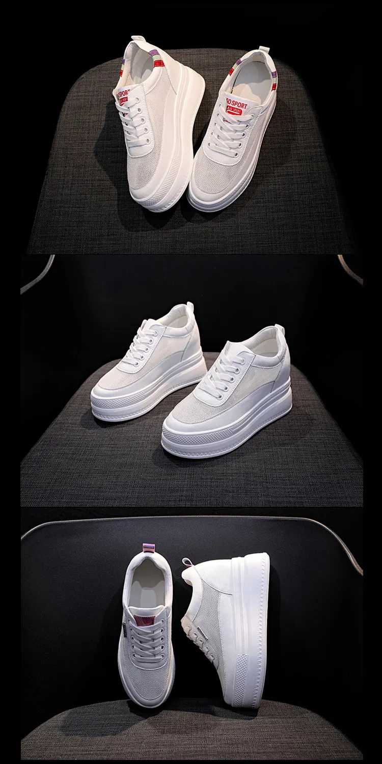 Women's 9cm Platform Wedge Sneakers - true deals club
