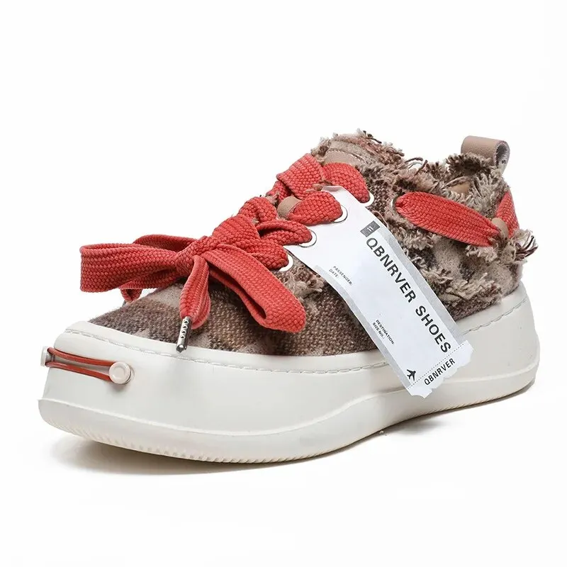 Canvas Sneakers Women's Thick Sole Maxct