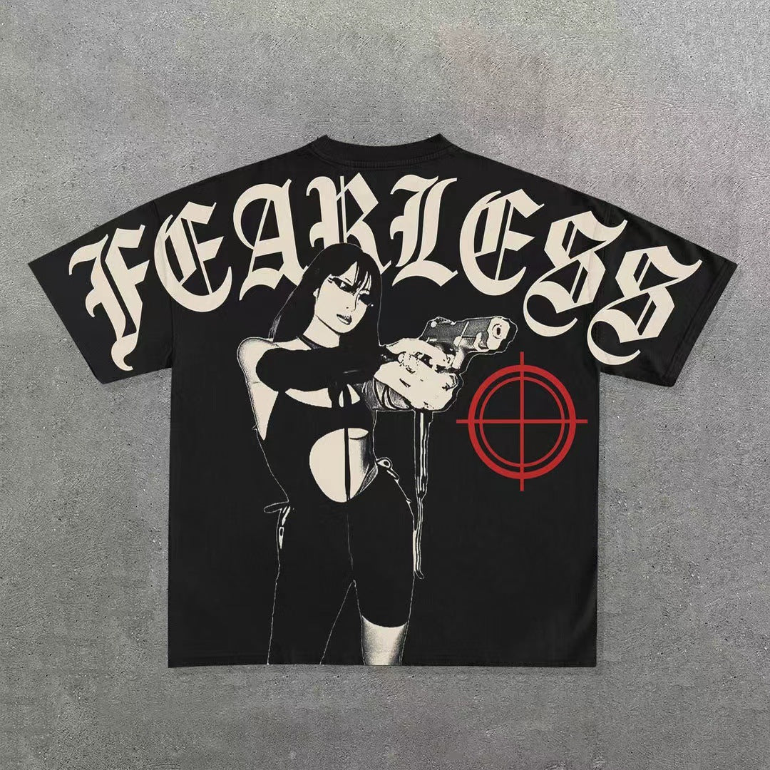 Maxct 90S Streetwear Street T-Shirt Y2K Men'S Hip Hop Pattern Printed Round Neck Oversized T-Shirt New Harajuku Gothic Short Sleeve Top Clothing 0924