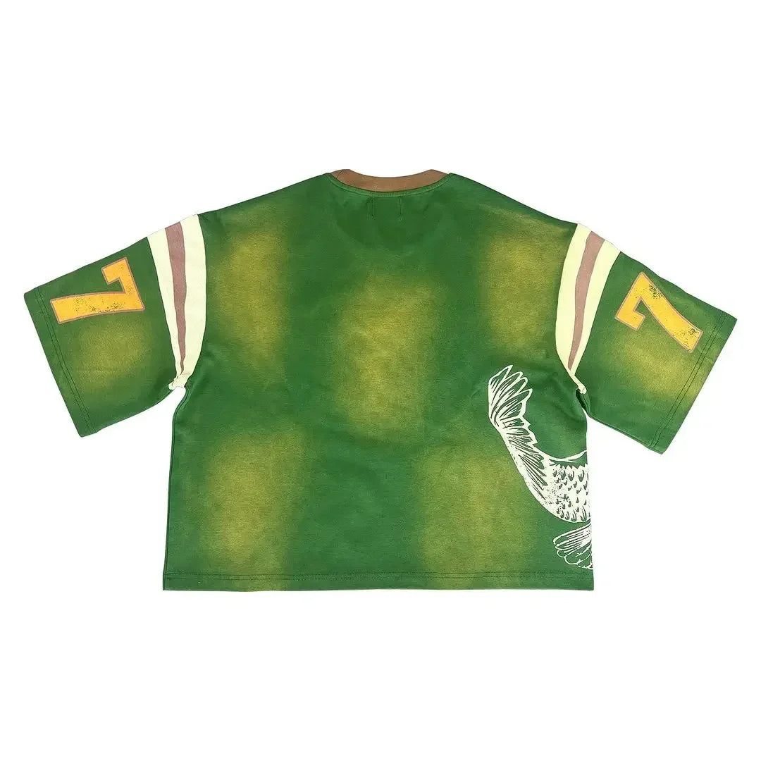 Maxct Y2K Retro T shirt Street Harajuku Hip Hop Splicing Round Neck Loose Sports T shirt Men Women Short Sleeved Tops baseball Jersey 1017