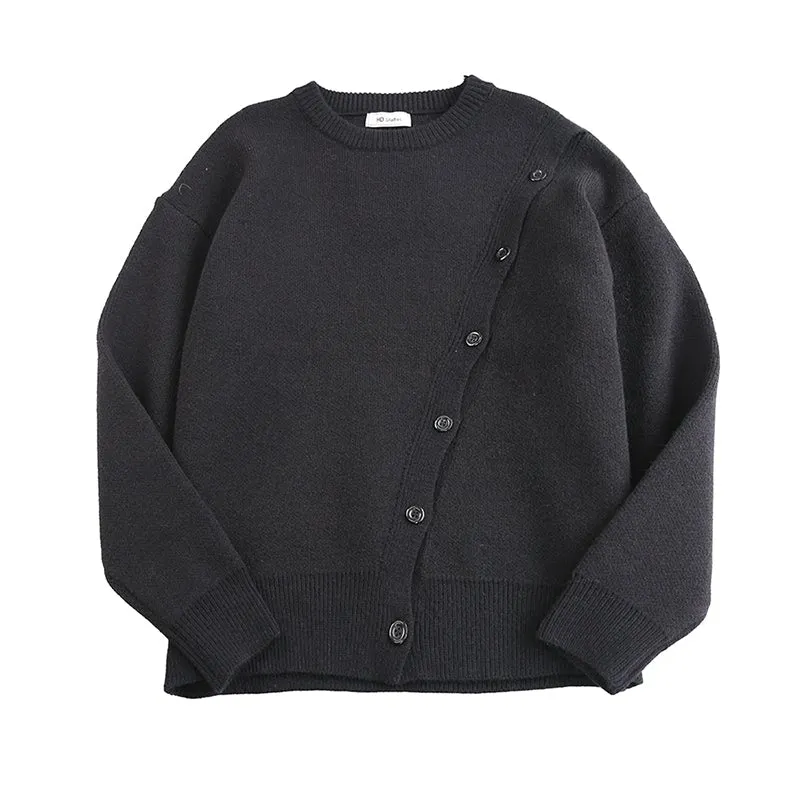 Maxct Black Half Cardigan Sweater