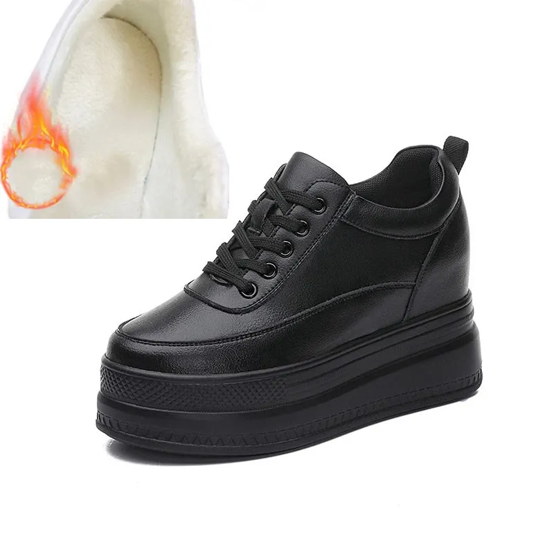 Women's 9cm Platform Wedges Closed Sneakers Maxct
