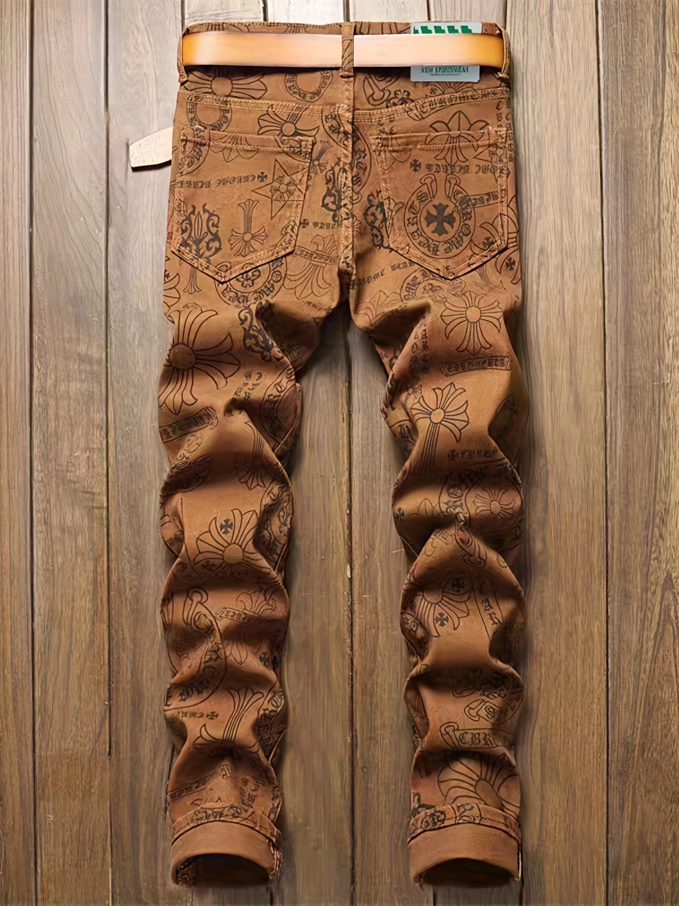 Men's Washed Slim Fit Straight Denim Jeans