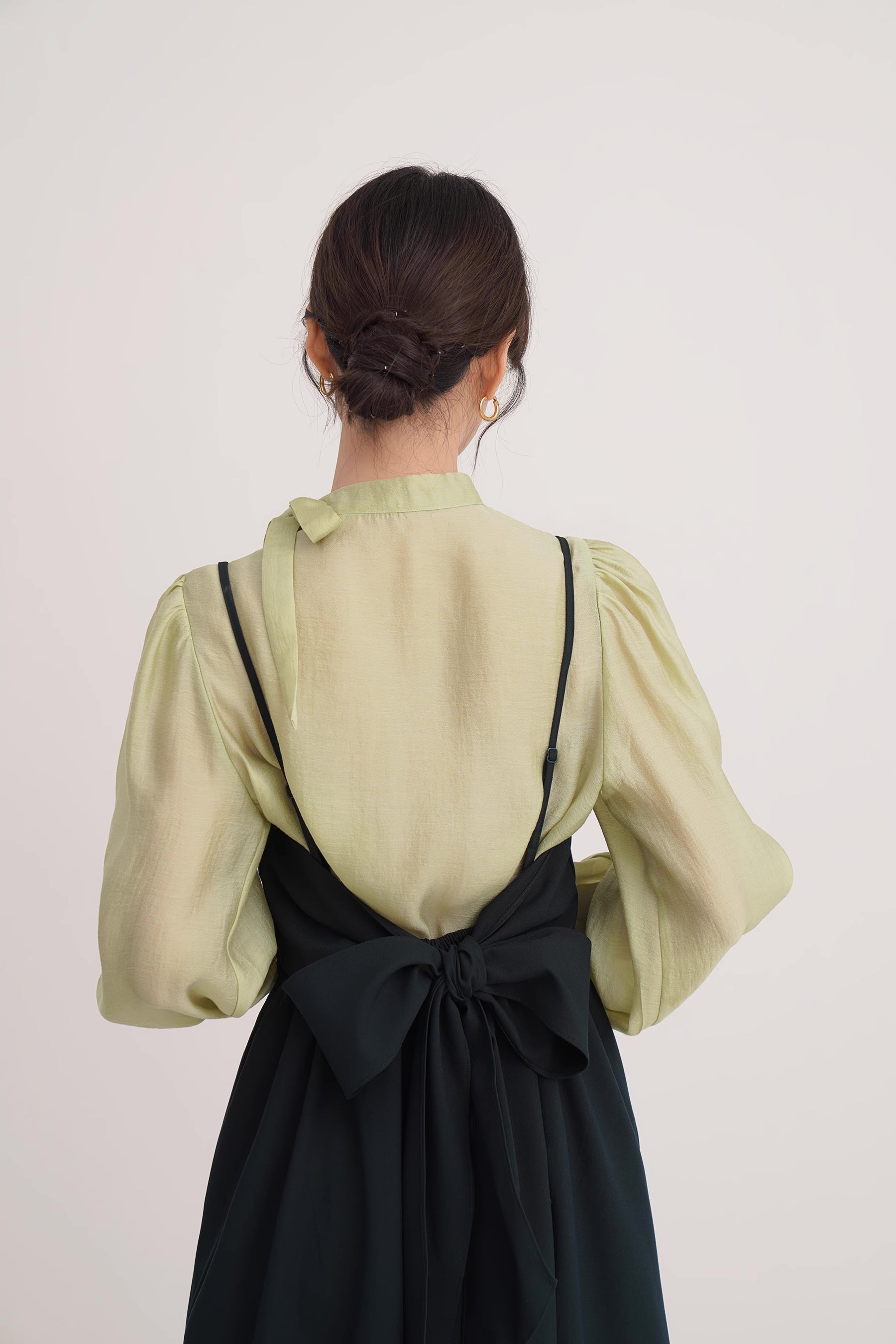 Bow Back Cami Dress & Blouse Set Maxct