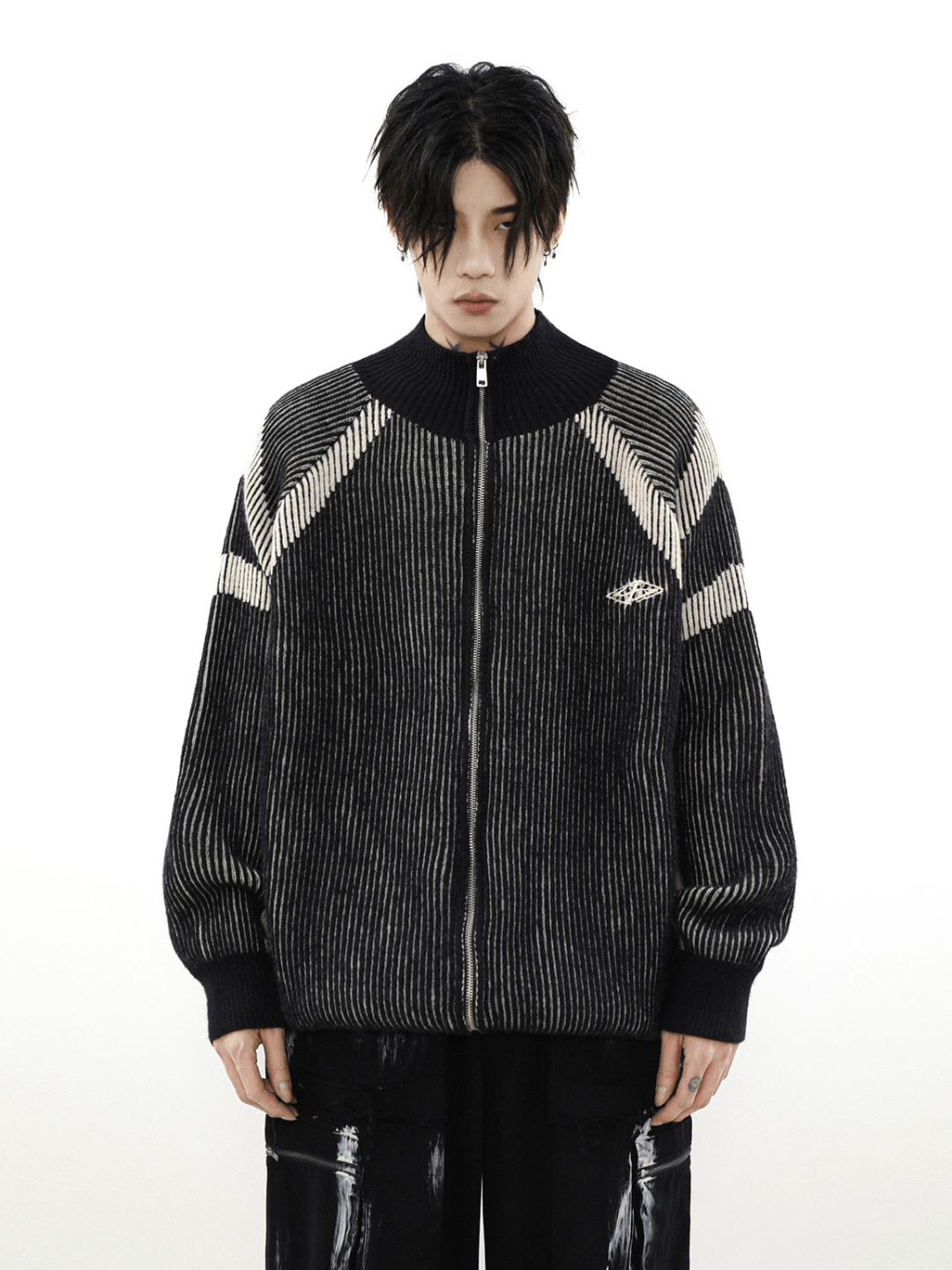 Maxct [Mrnearly] Striped Turtleneck Sweater Na857