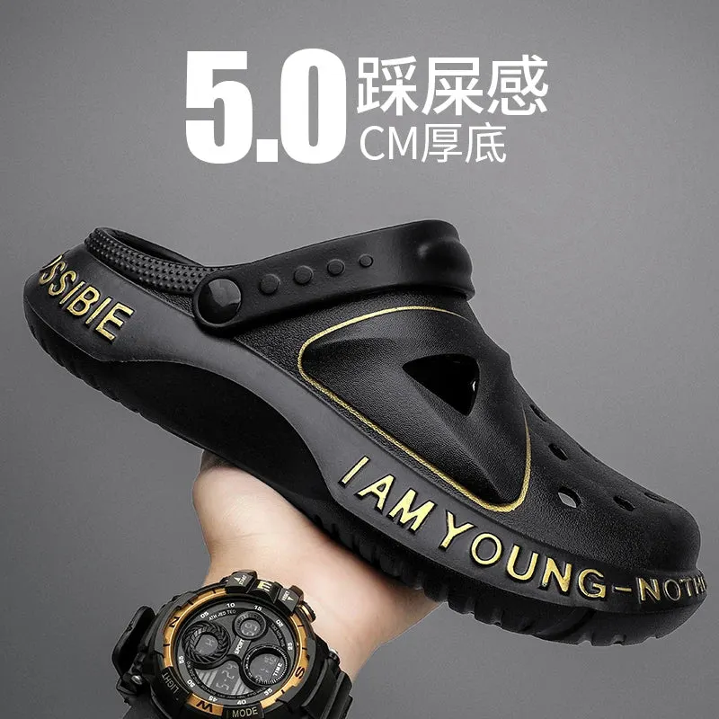 Soft Bottom Outdoor Pool Shoes for Men Cave Clogs Slippers Maxct