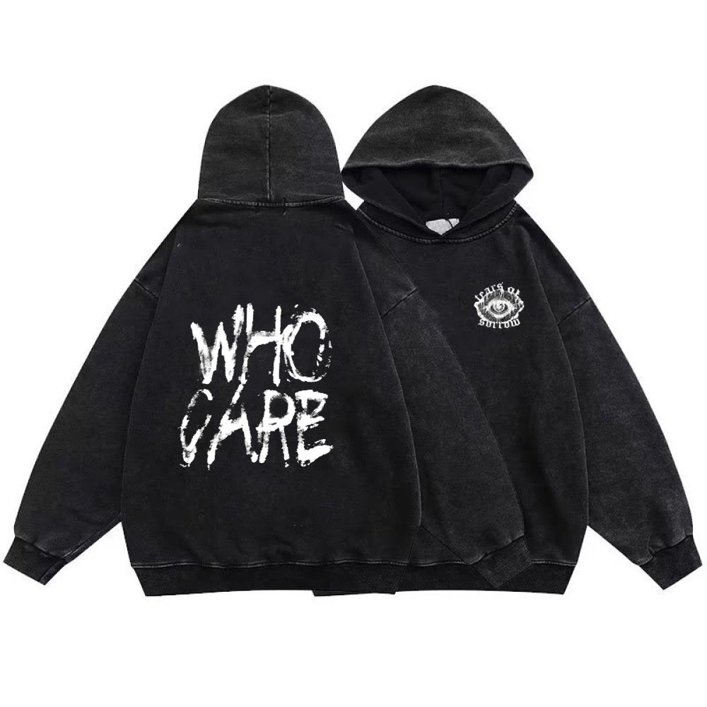 Washed Black Hoodie - true deals club