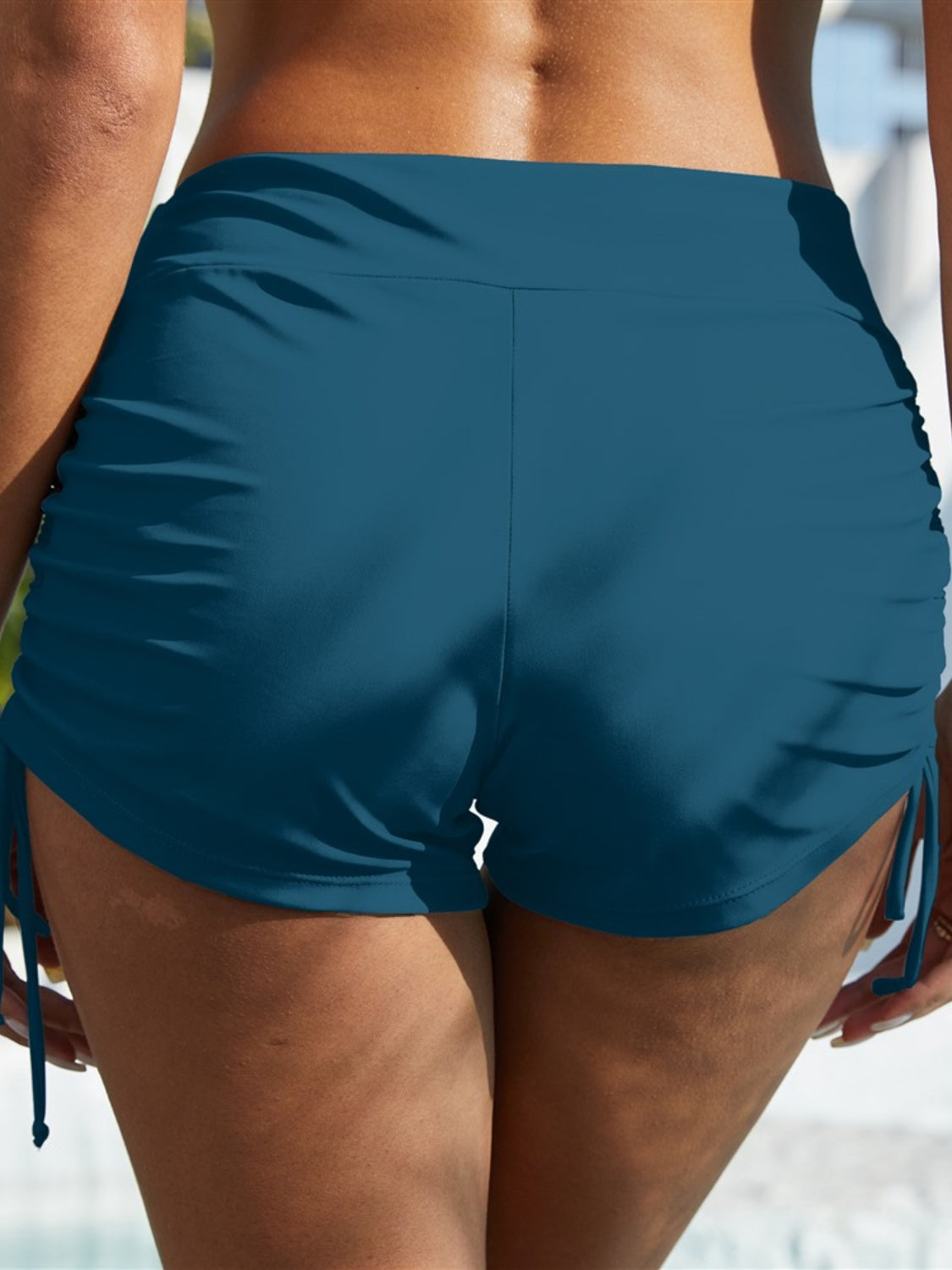 Maxct &Drawstring Mid-Rise Waist Swim Shorts