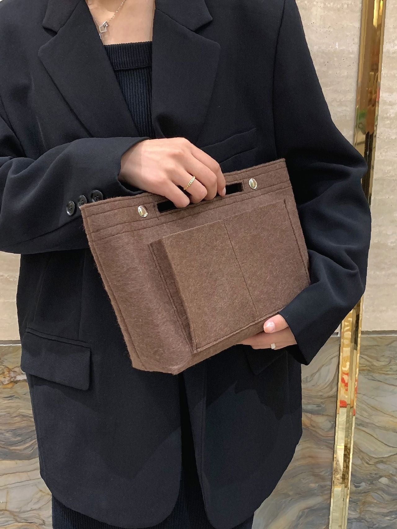 Maxct - Snap Button Bag Insert  - Women Tote Bags