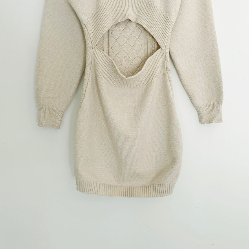 Ribbed Bodycon Mini Sweater Dress Maxct