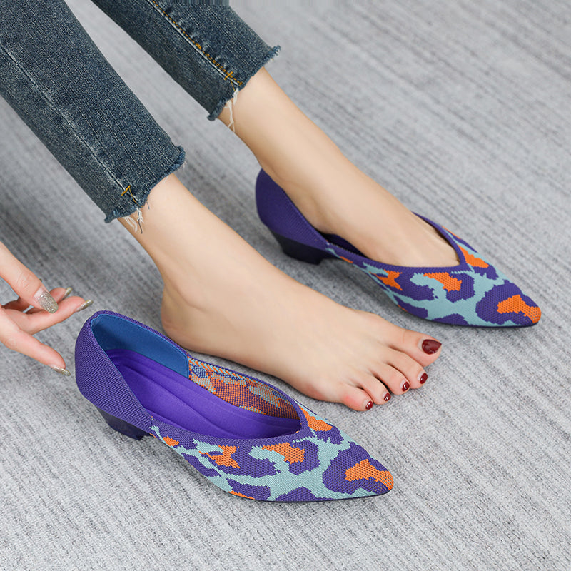 Urban Woven Multi-Color Casual Low Heels Shoes Maxct