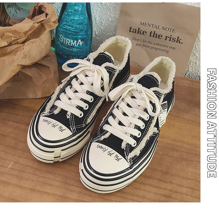 Unisex Chunky Sneakers - Thick Sole, Low Top, Vulcanized