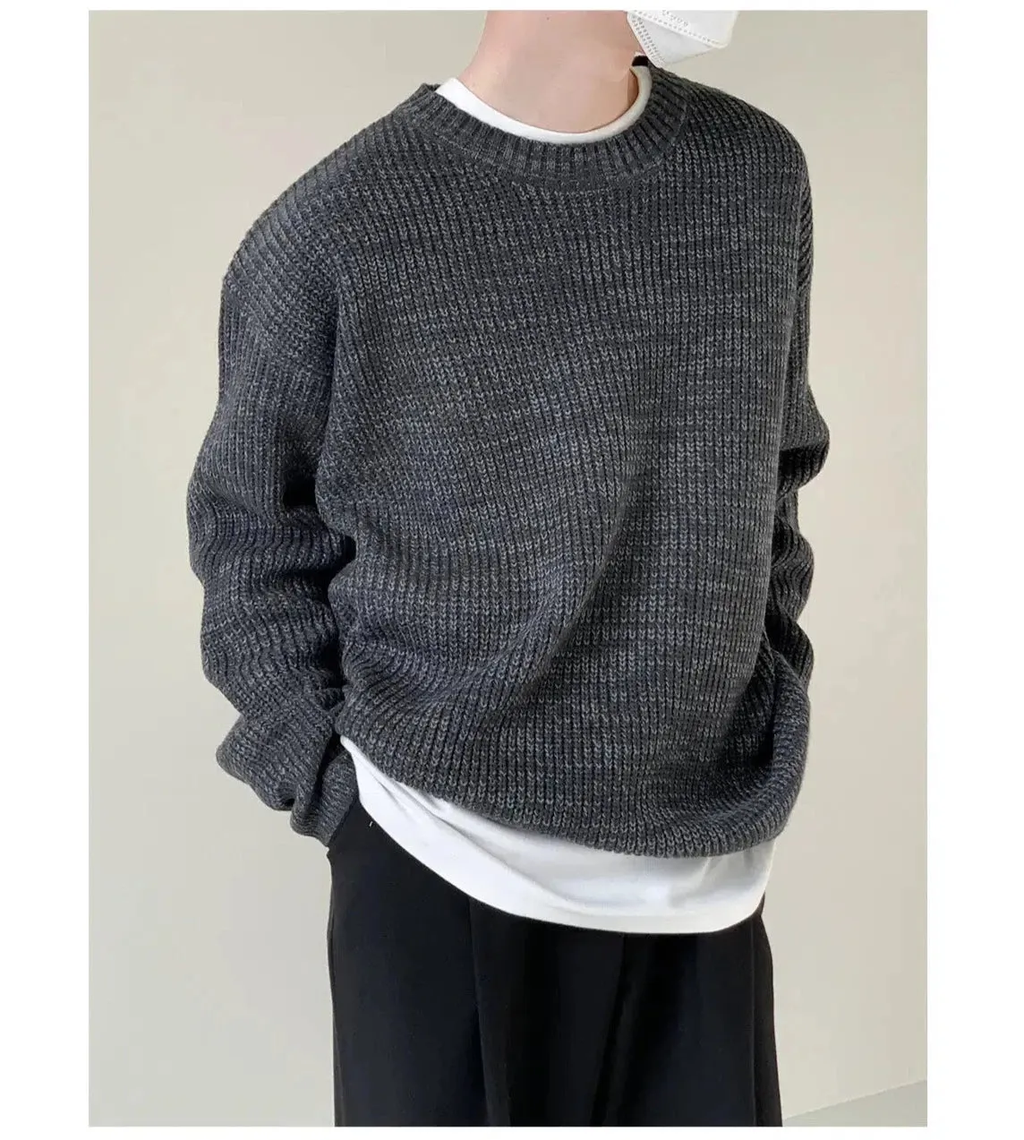 Maxct Basic Round Neck Loose Sweater