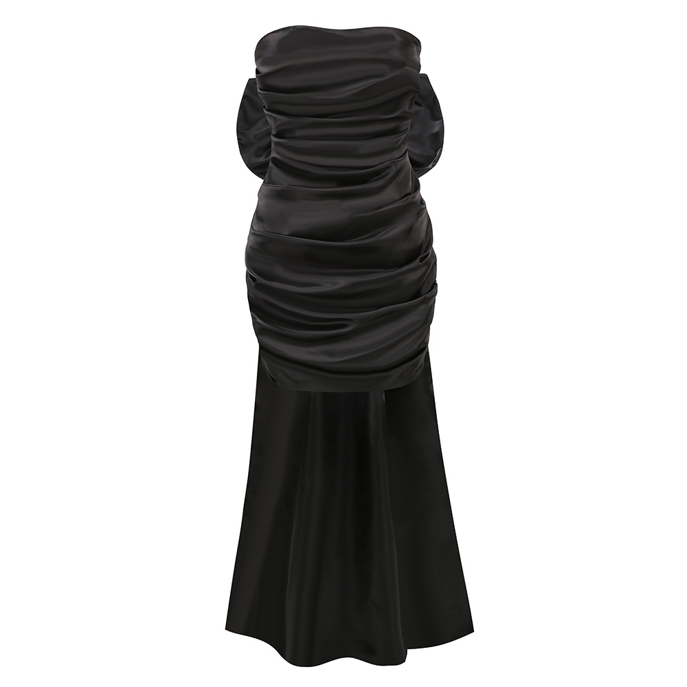Maxct pirates vs sailors drees to impress European-Style New Tight Waist Slim Strap Backless Solid Color Bow Dress
