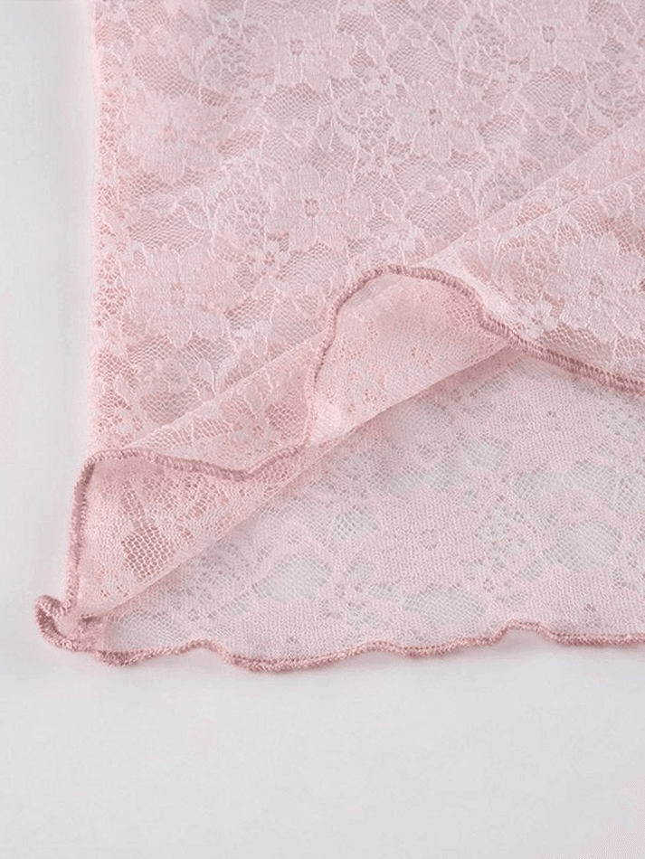 Maxct Lace Patchwork Crop Blouse