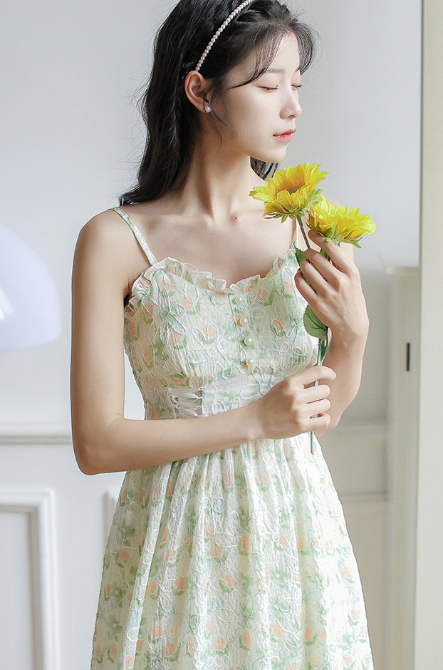 Watercolor Garden Cami Dress Maxct