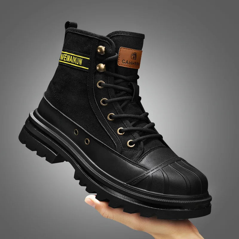 Men's Breathable High-top Boots with Thick Soles Maxct