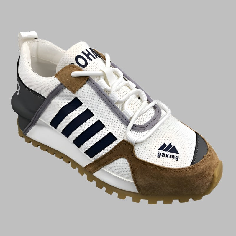 Unisex Chunky Cross-tied Split Leather Bubuk Loafer Sneakers Maxct