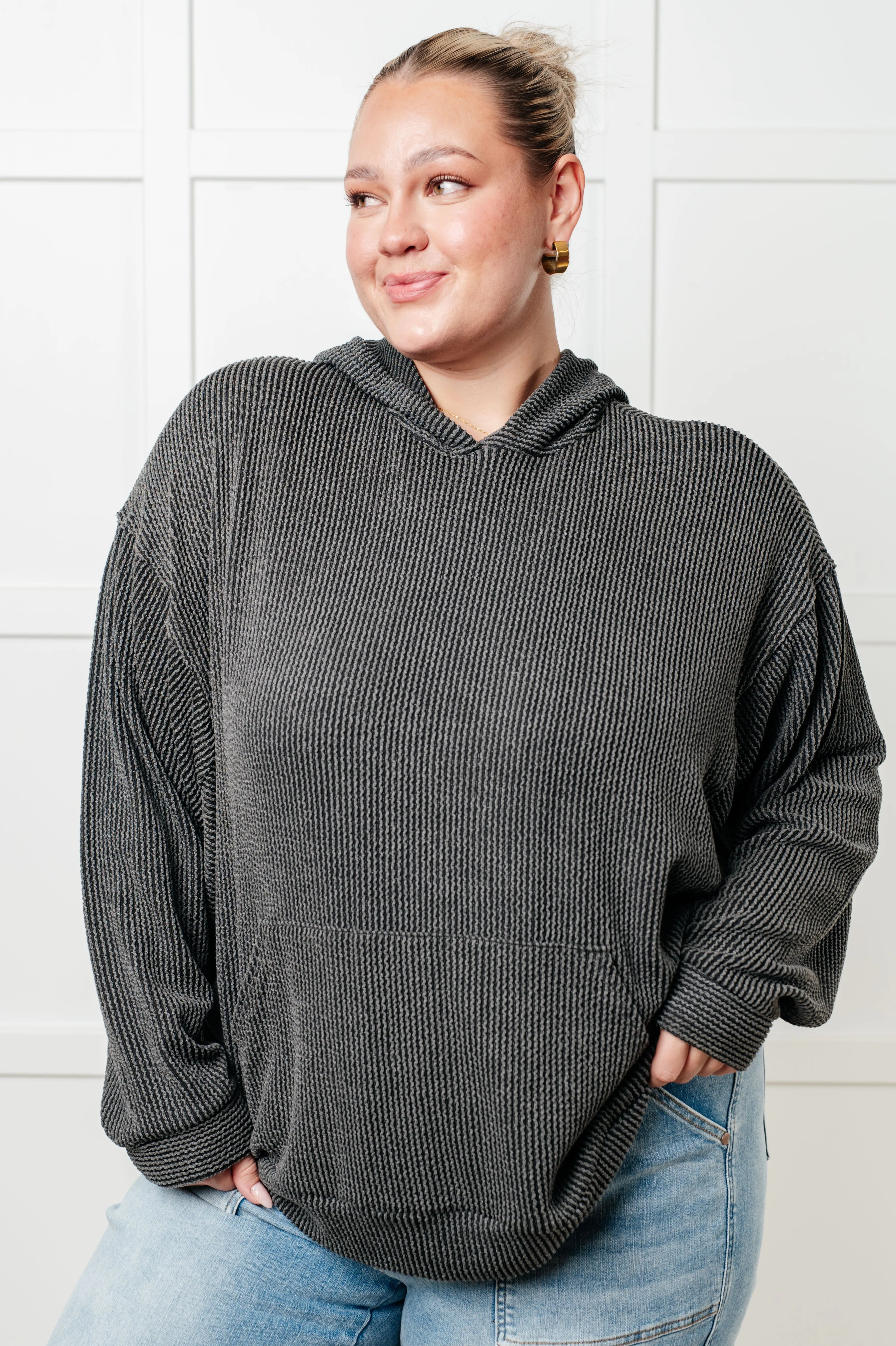 Maxct &Hold That Thought Rib Knit Hoodie