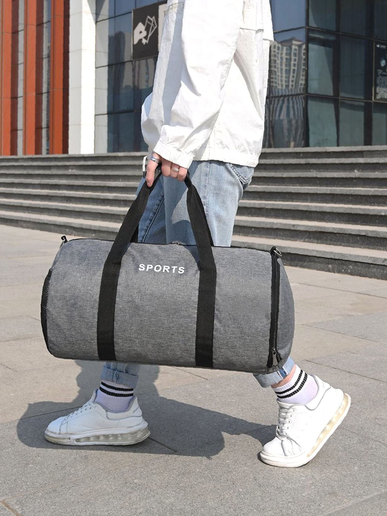 Maxct - Letter Graphic Large Capacity Duffel Bag  - Women Tote Bags