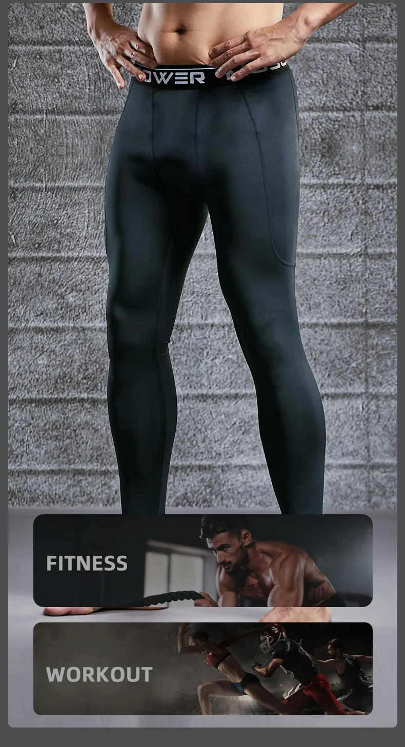 Gym Men's Fitness Running Sport Pants: Athletics Tight Leggings Compression Trousers - true deals club