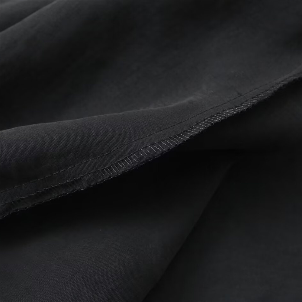 Autumn New Women's Fashion Simple Slim Fit Solid Color Deep V-neck Bow Tie Decorative Long Sleeve Shirt