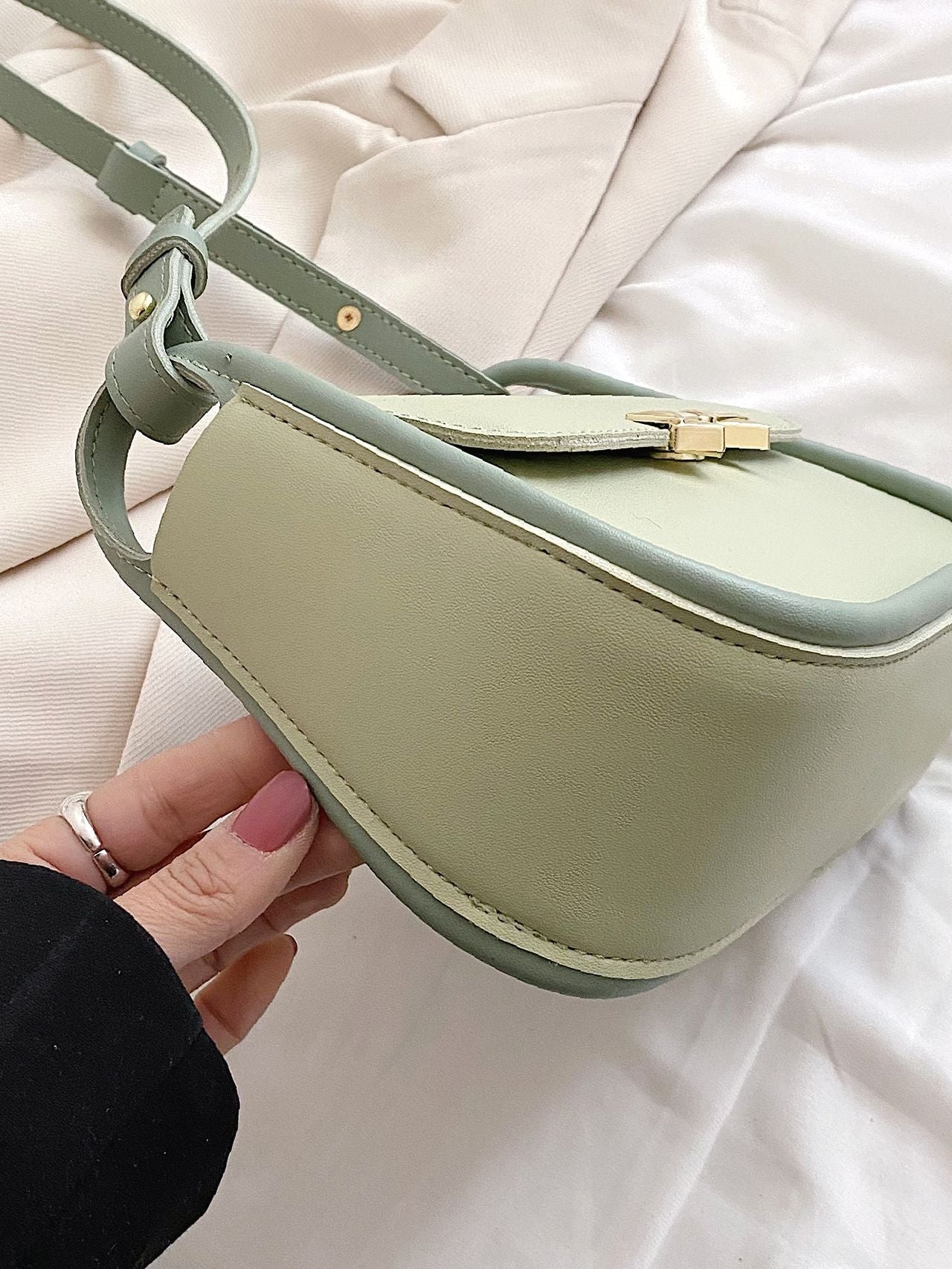Bag For Love - Bow Decor Flap Saddle Bag  - Women Maxct Bags