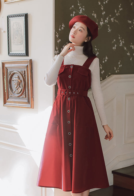 Corduroy Button Up Midi Dress Maxct