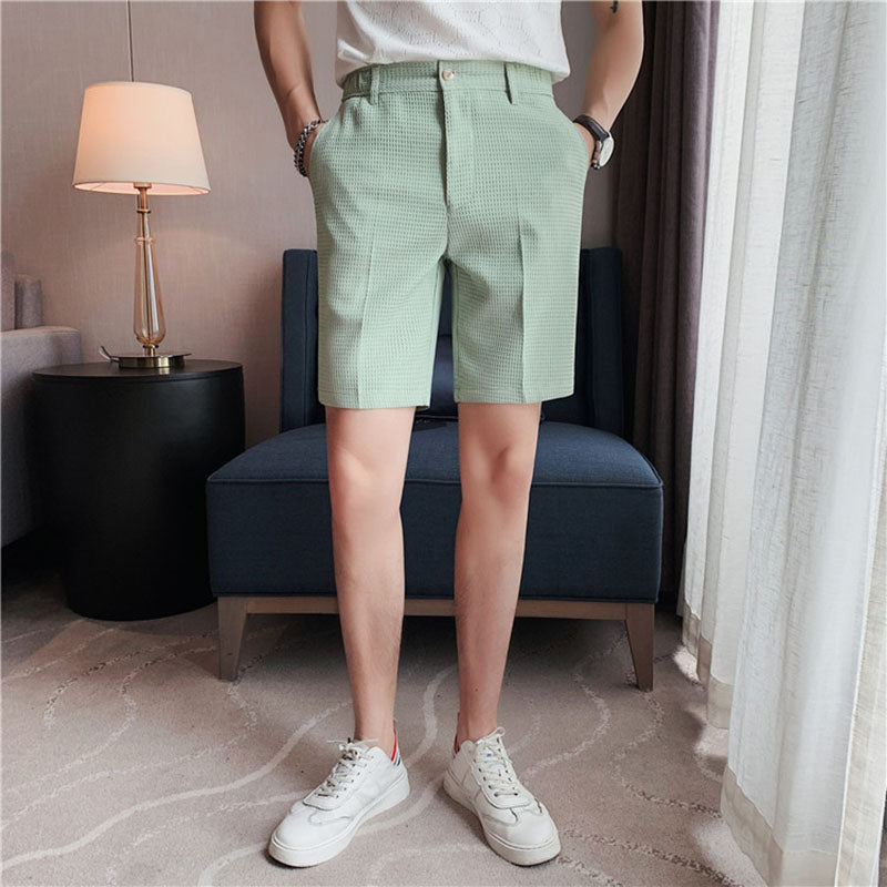 Maxct Plaid Embossed Casual Shorts
