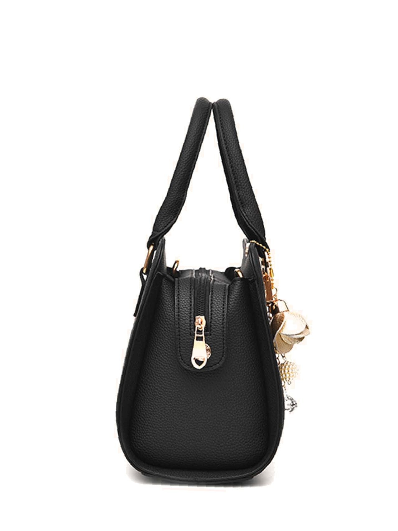 Maxct - Metal Letter Decor Tote Bag  - Women Tote Bags