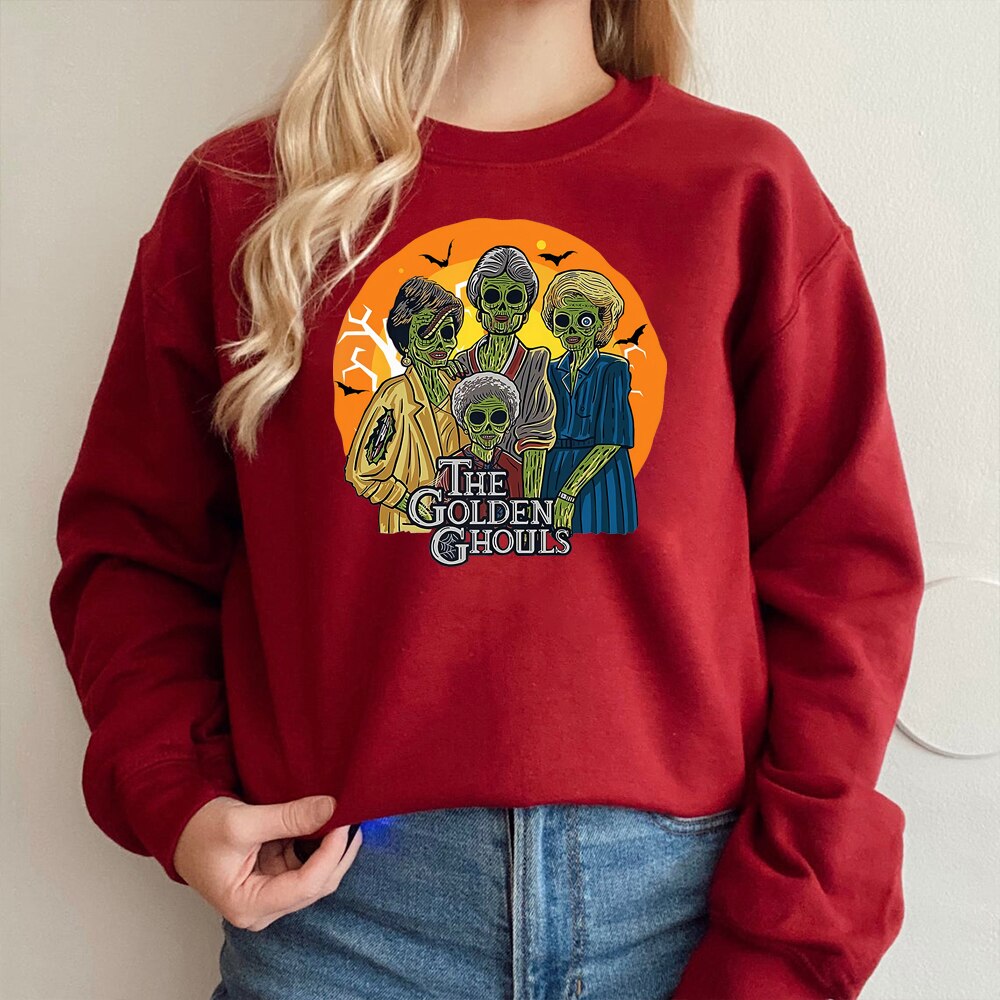 Maxct Halloween Awakecrm The Golden Ghouls Halloween Sweatshirt Tv Show Golden Gilrs Inspired Hoodie Funny Witch Vampire Pullover Halloween Sweatshirts