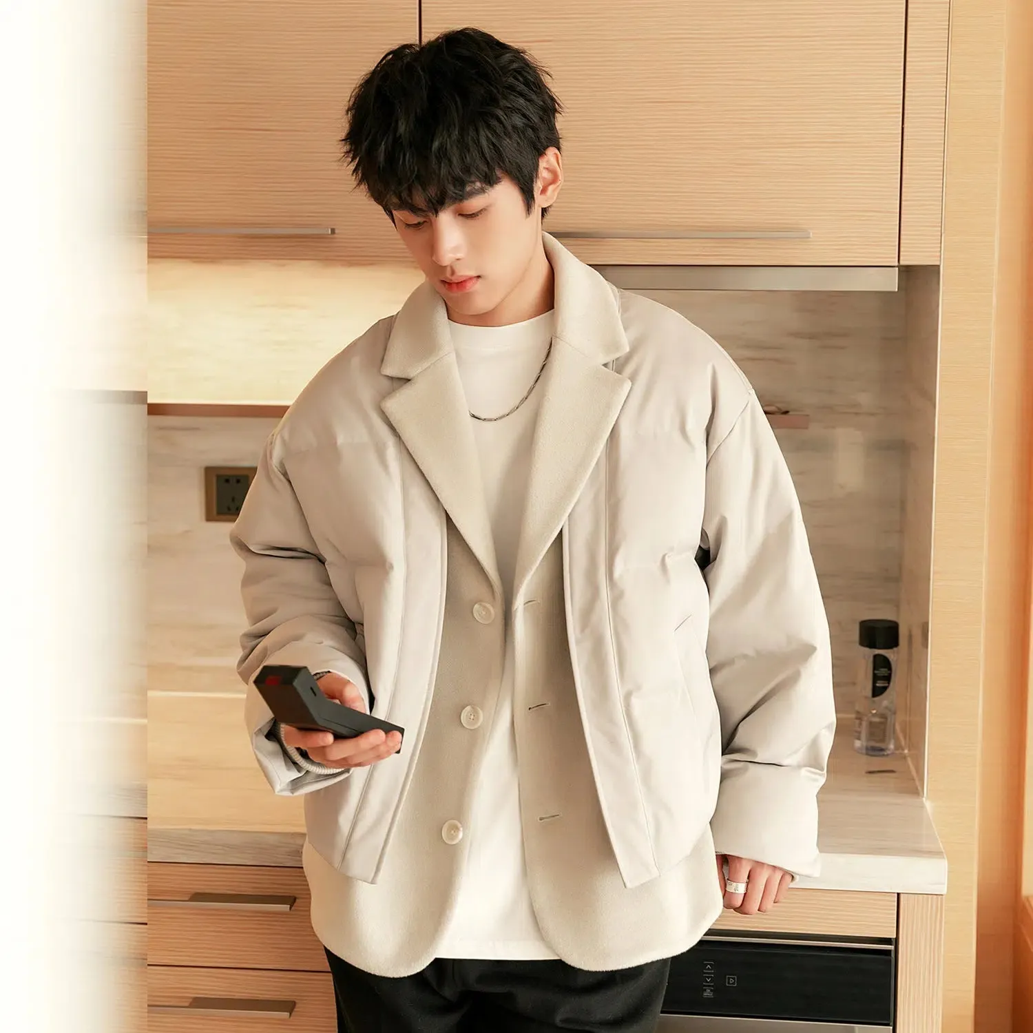 Maxct Two Piece Stitching Puffer Jacket