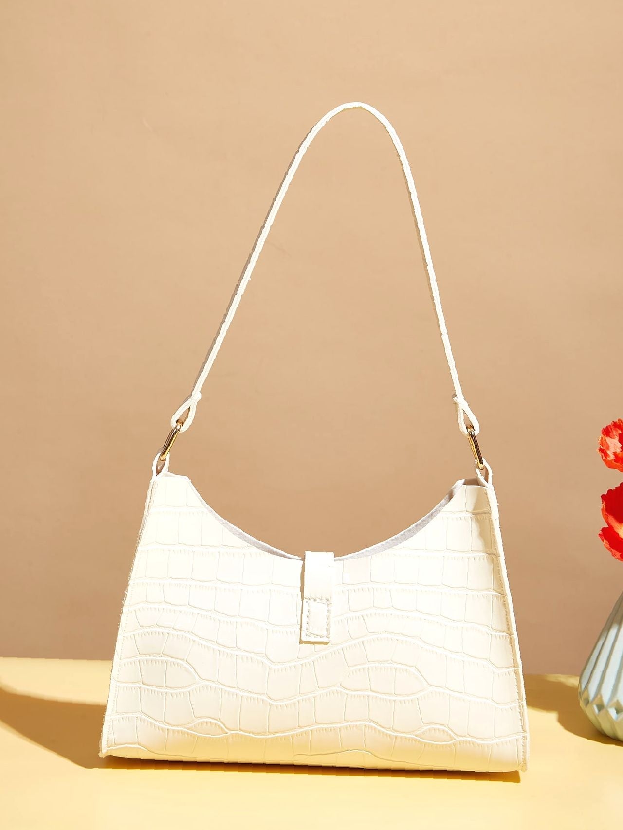 Bag For Love - Croc Embossed Square Bag  - Women Maxct Bags