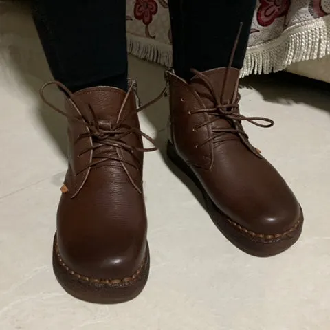 Women's Autumn Winter Retro Handmade Boots