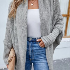 Maxct &Open Front Long Sleeve Cardigan