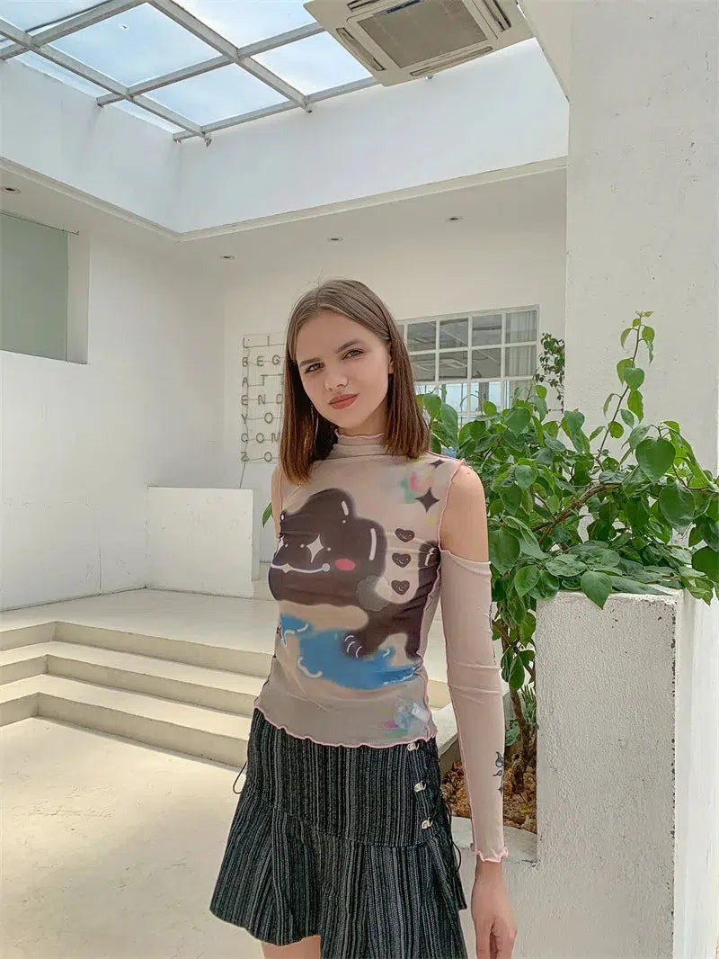 Maxct &Cloud Monster Mesh Top