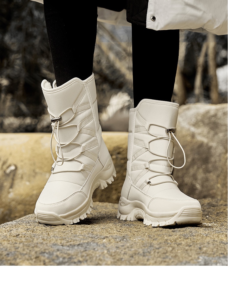 Unisex High Top Warm Plush Snow Boots - true-deals-club