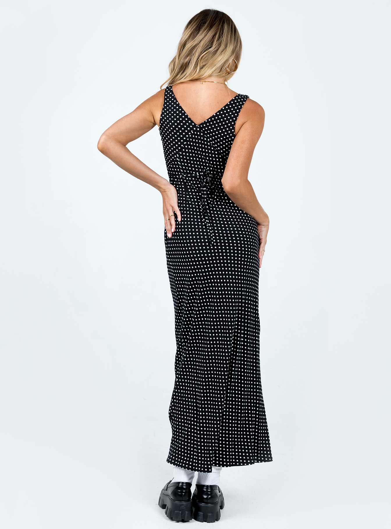 Maxct Nellie Maxi Dress Black Polka Dot