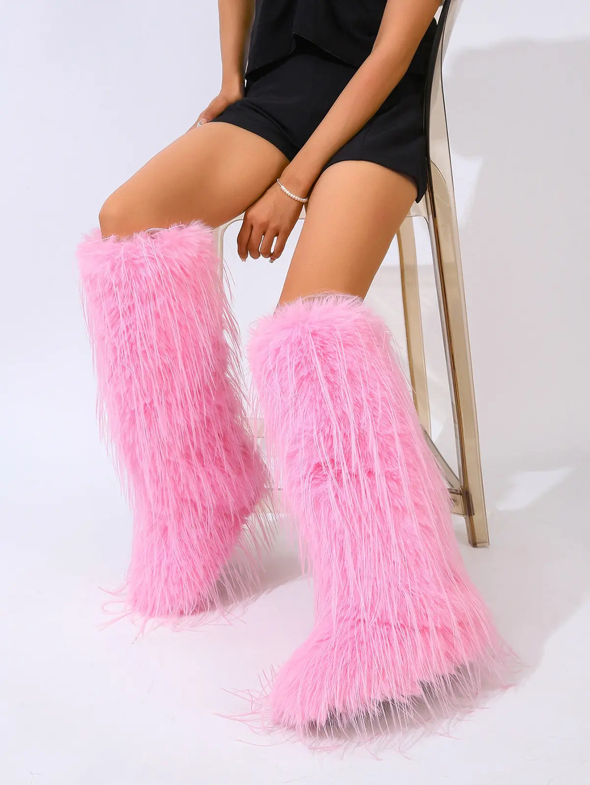 Warmth Thermal Fluffy Faux Fur Mid-calf Snow Boots Maxct