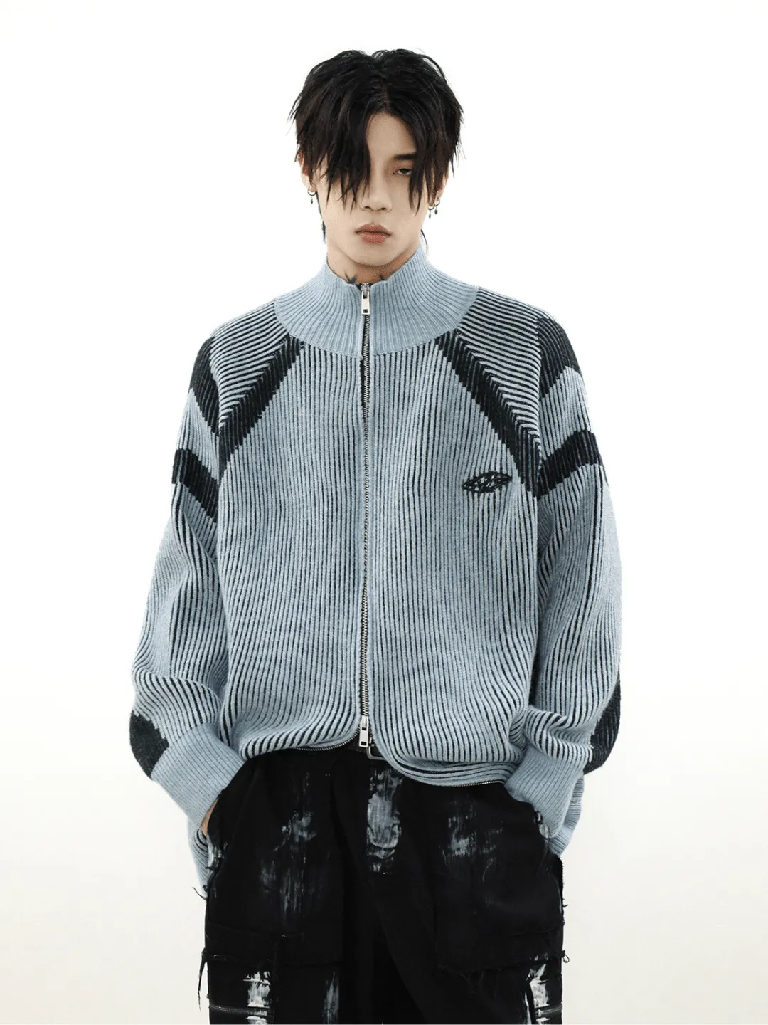 Maxct [Mrnearly] Striped Turtleneck Sweater Na857