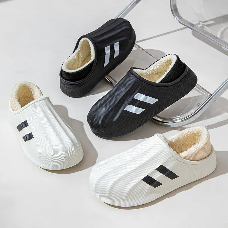 Unisex Waterproof Winter Sneaker Slippers - Non-Slip, Plush Maxct