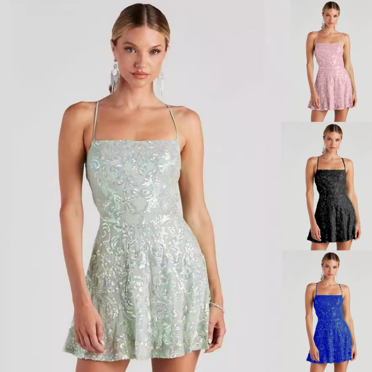 Maxct homecoming dresses Sexy Sequined 2024 Summer New Sequined Nightclub Party Dress Dress (7 Colors)